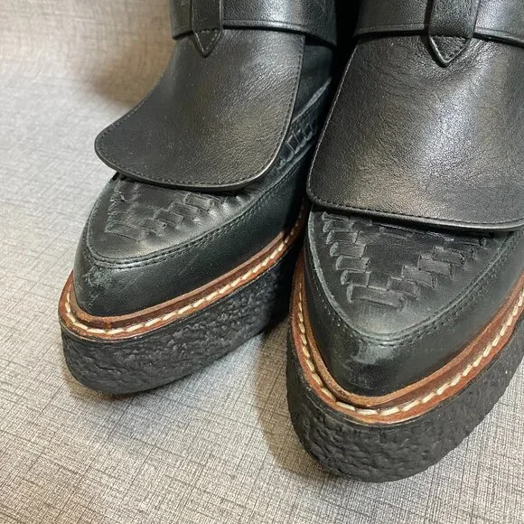 COACH Black Whipstitch High Top Creeper Women's - Picture 8 of 13